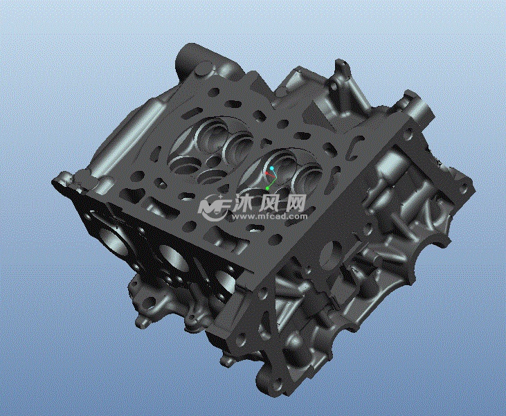 两缸发动机缸体缸盖加工用模型(stp通用格式) 