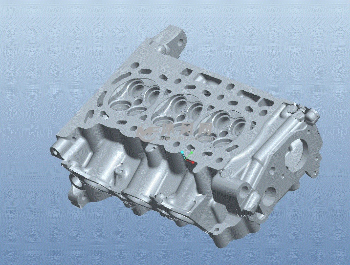 三缸发动机缸体缸盖加工用模型(stp通用格式)