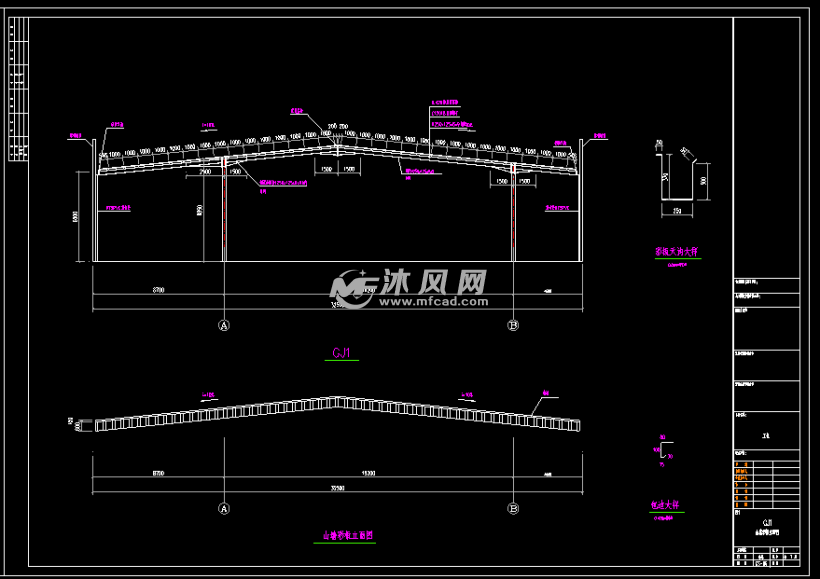 CAD钢结构厂房设计 - cad车间厂房建筑图纸下