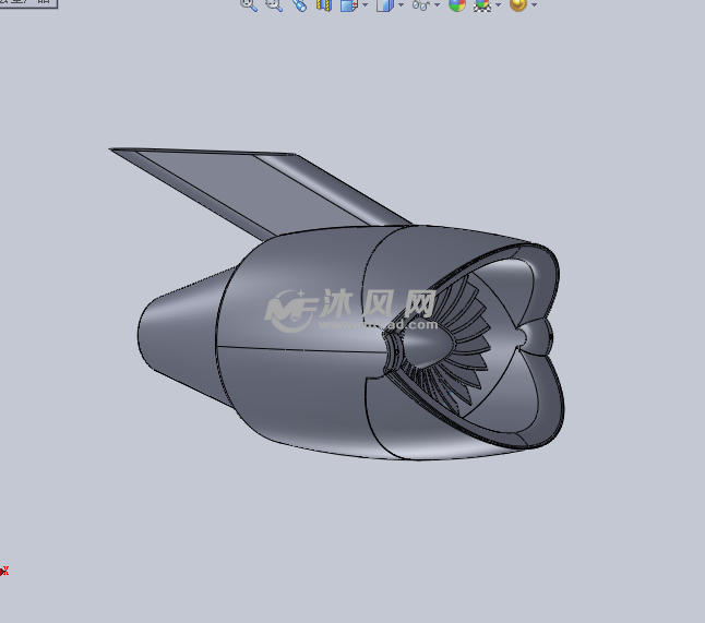 一款小型的涡轮风扇设计模型 - solidworks生活