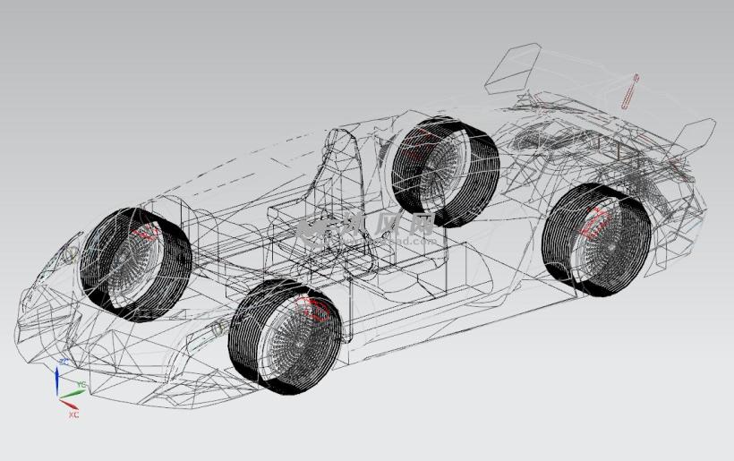 ug跑车模型图纸 - UG交通工具类模型下载