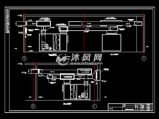 空调器机房剖面示意图