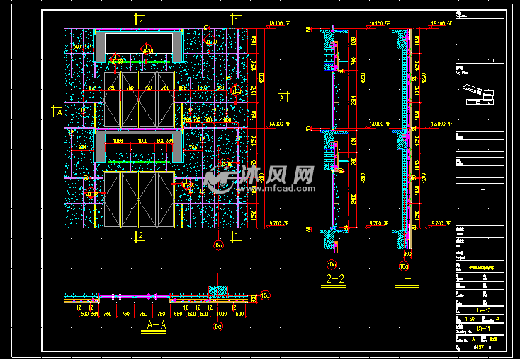 某高新技术产业园研发楼建筑幕墙施工图(穿孔铝板)