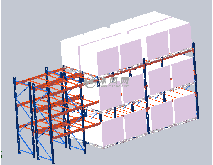 solidworks画货架教程,solidworks画方管框架 3600-600-h4000重型货架 - solidworks机械设备模型