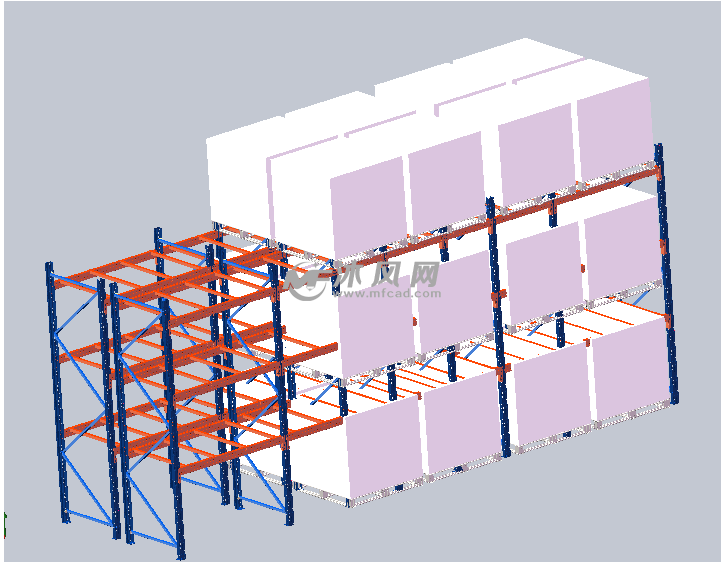 3600-600-h4000重型货架 - solidworks机械设备模型