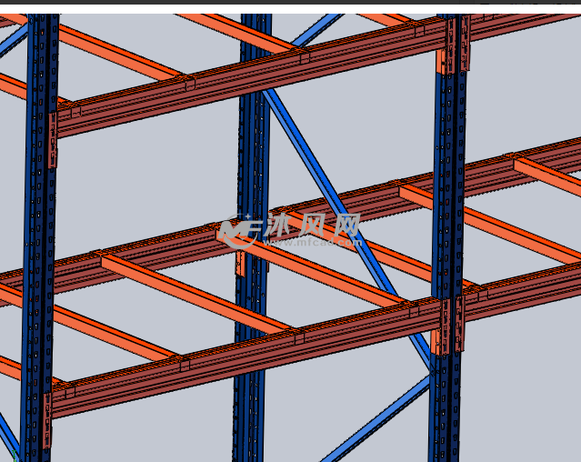 solidworks画货架教程,solidworks画方管框架 3600-600-h4000重型货架 - solidworks机械设备模型