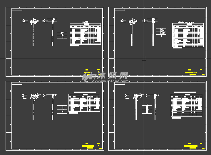 北京地区10kv架空线路杆型组装图 - autocad市政电气图纸下载 - 沐风