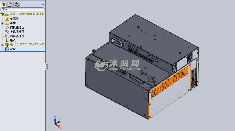 机器人拨动控制箱设计模型 - solidworks机械设备模型下载 - 沐风图纸