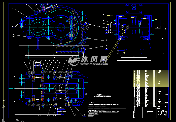 中心距为115mm的一级圆柱齿轮减速器 - Auto