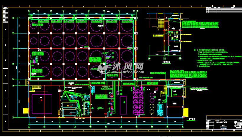 啤酒厂发酵车间电气施工图动力设备平面图