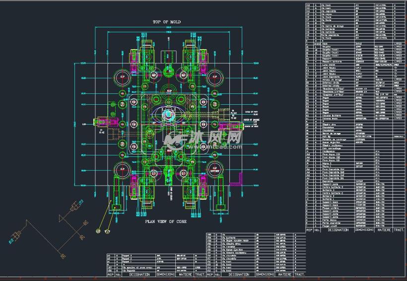 洗发水瓶盖注塑模具图纸