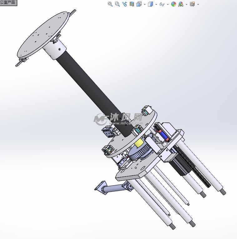 步进电机带旋转盘结构设计图 - solidworks机械