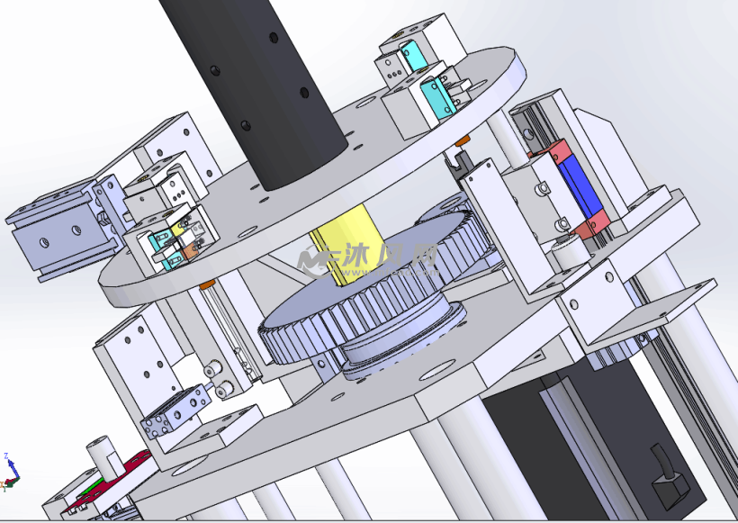 步进电机带旋转盘结构设计图 - solidworks机械