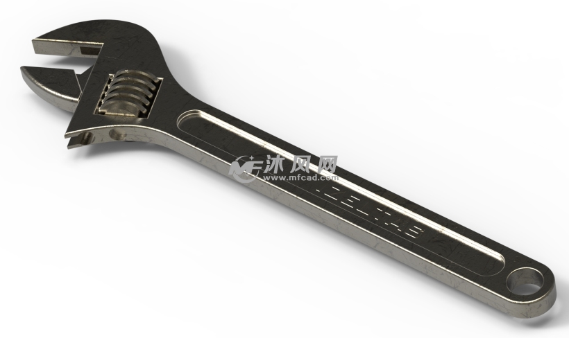 活动扳手模型图纸 - solidworks小五金模型下载