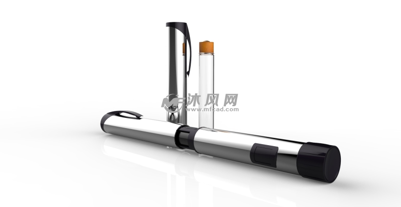 胰岛素安装容器罐(笔)设计模型 - solidworks瓶