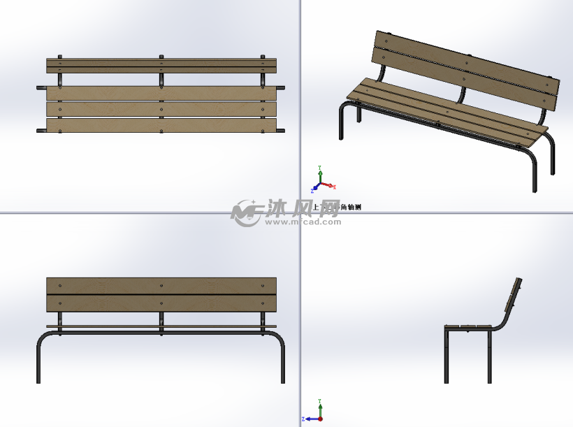 公园长凳模型设计