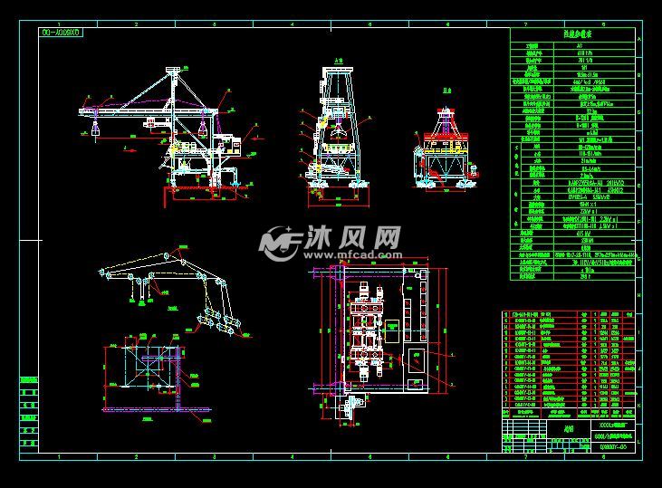 600th桥式抓斗卸船机总图