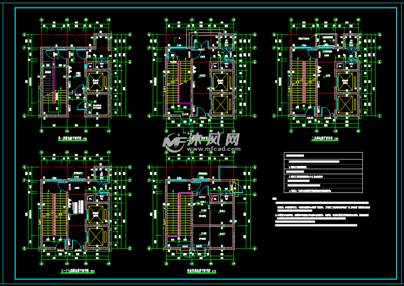 寒冷地区17层塔式高层住宅建筑施工图(按201