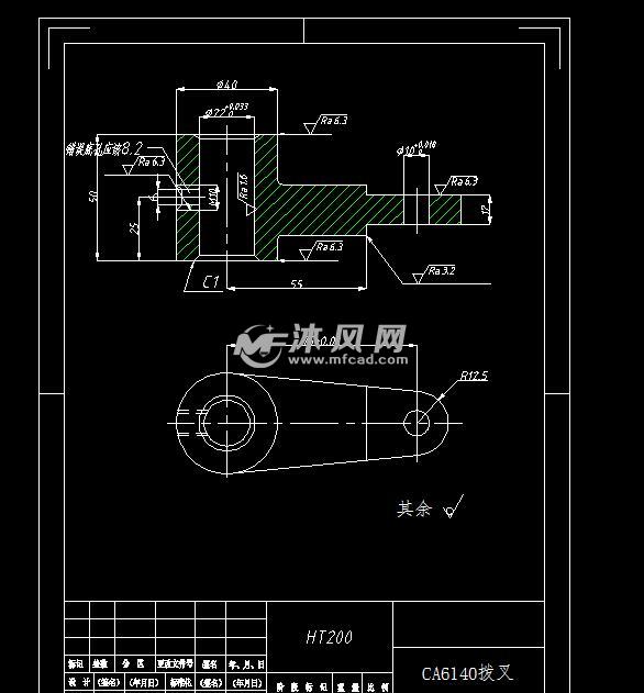 c6140摇臂钻床夹具设计零件图