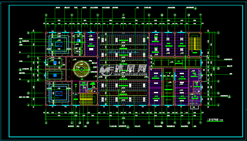 某厂区职工食堂及报告厅装修施工图 - cad宾馆