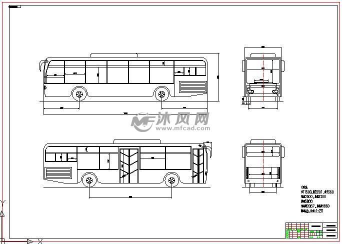 客车车身布置座椅布置图纸