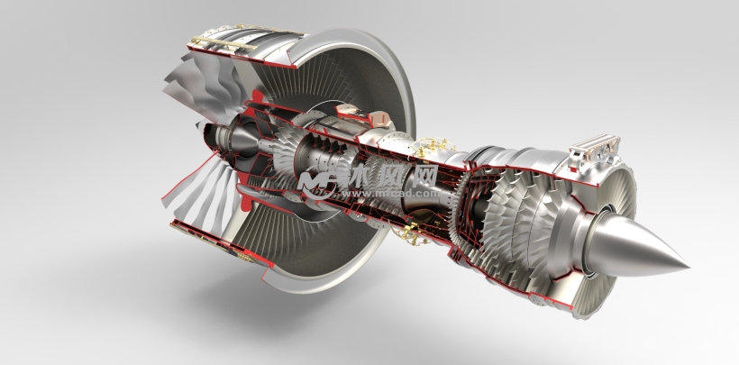 航空发动机3d模型