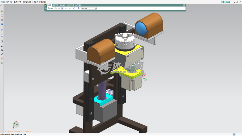 圆柱零件直径自动测量装置 - UG机械设备模型