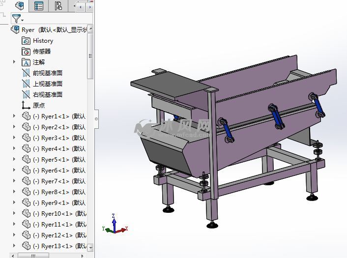 食品加工设备模型 - solidworks机械设备模型下