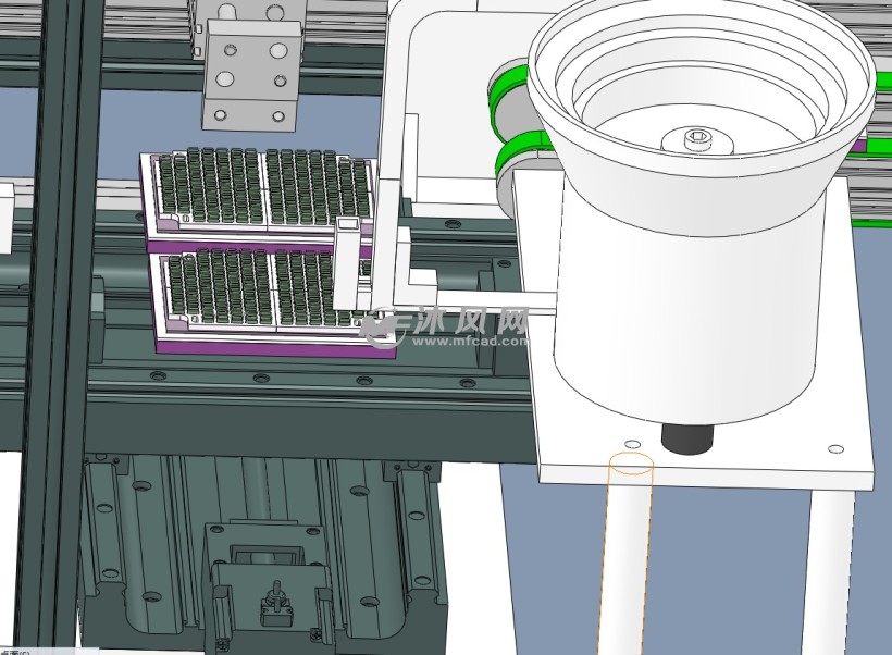 苹果手机充电接口摆放机 - solidworks机械设备