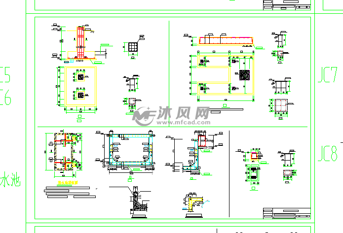 混凝土搅拌站基础施工图