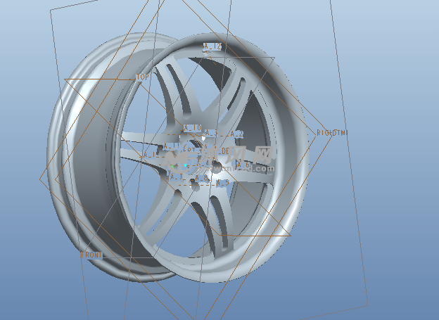 轮毂设计及三维造型