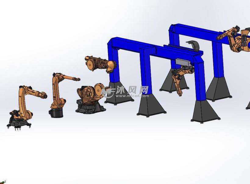 机器人机械臂各种安装方案模型 - solidworks机