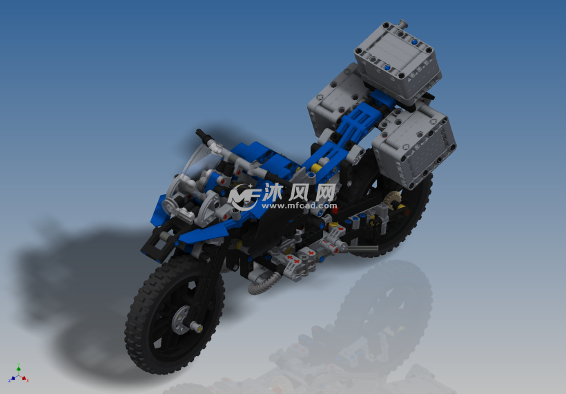 乐高摩托车模型 - inventor交通工具类模型和图纸下载