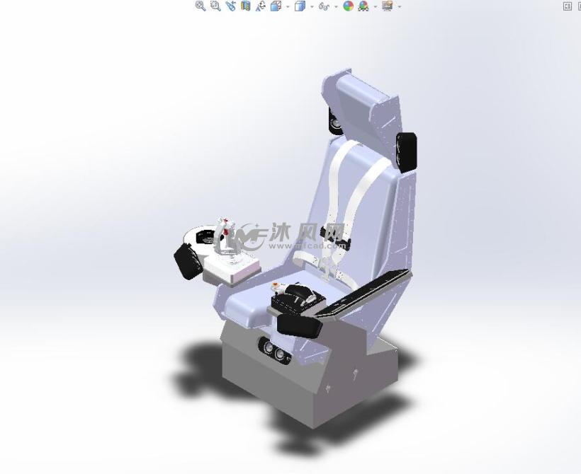 带键盘音箱遥控手柄的虚拟游戏座椅模型 - sol