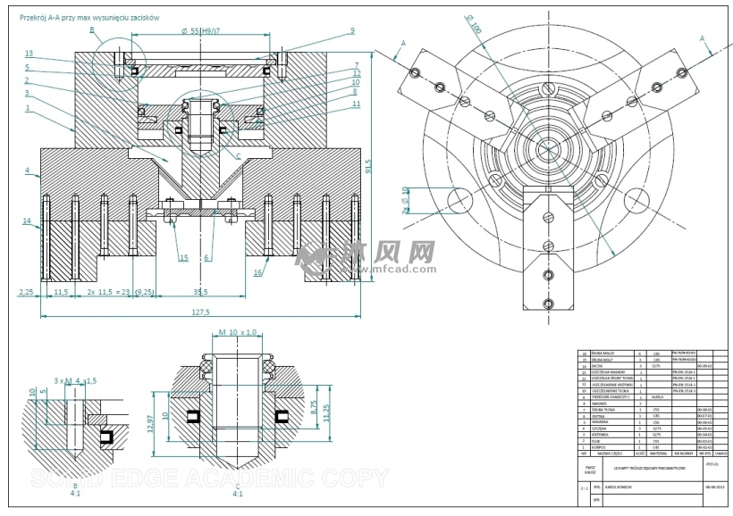 液压三爪卡盘 - solidworks机械设备模型下载 - 沐风