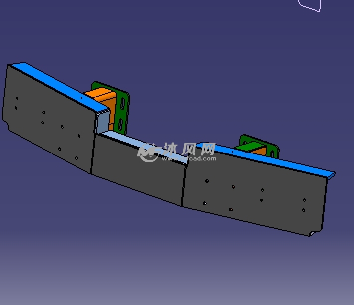 地铁排障器 - catia连接与紧固模型