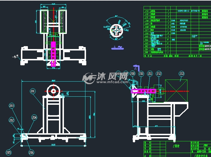 e型变位机 局部结构