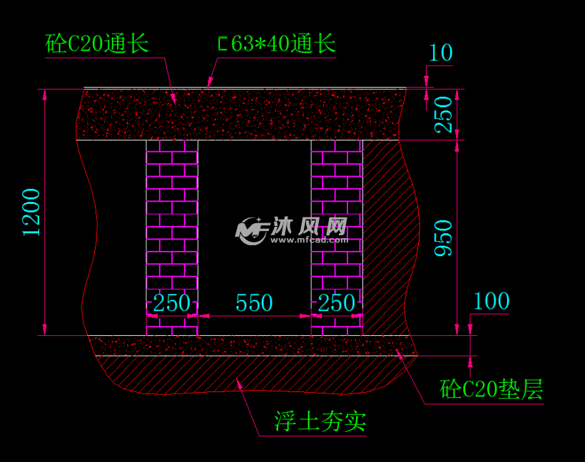 配电柜箱变基础地基-cad版