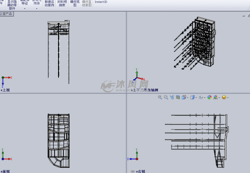 钢结构框架设计 - solidworks底座支架类模型下