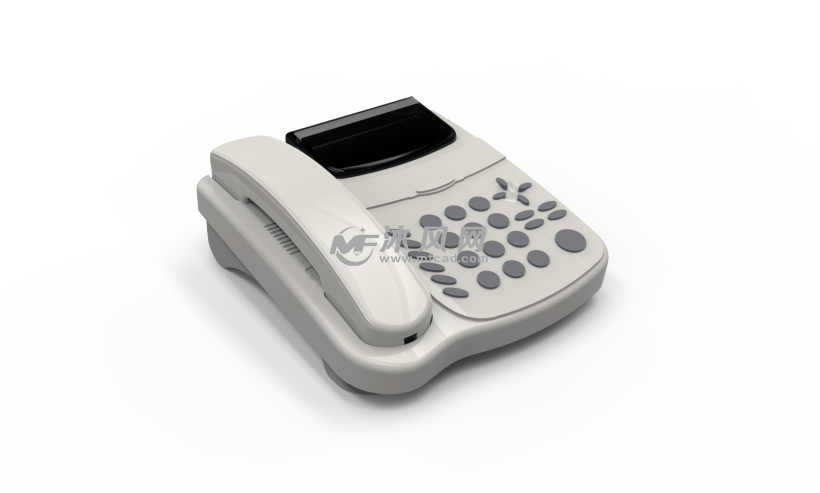按键老式电话机座机模型 - solidworks通讯工具