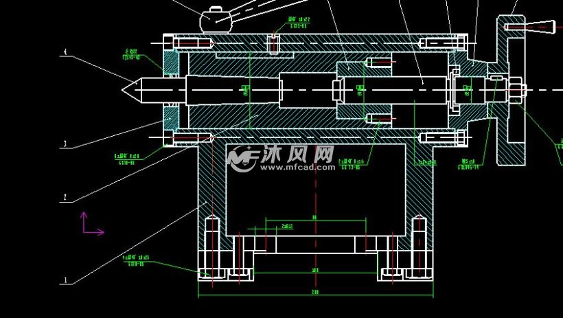 仪表车床尾架图纸