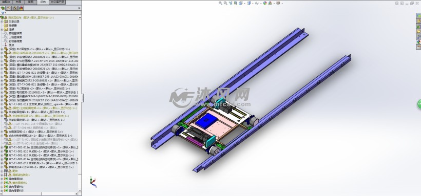 两轮驱动RGV小车 - solidworks机械设备模型下载