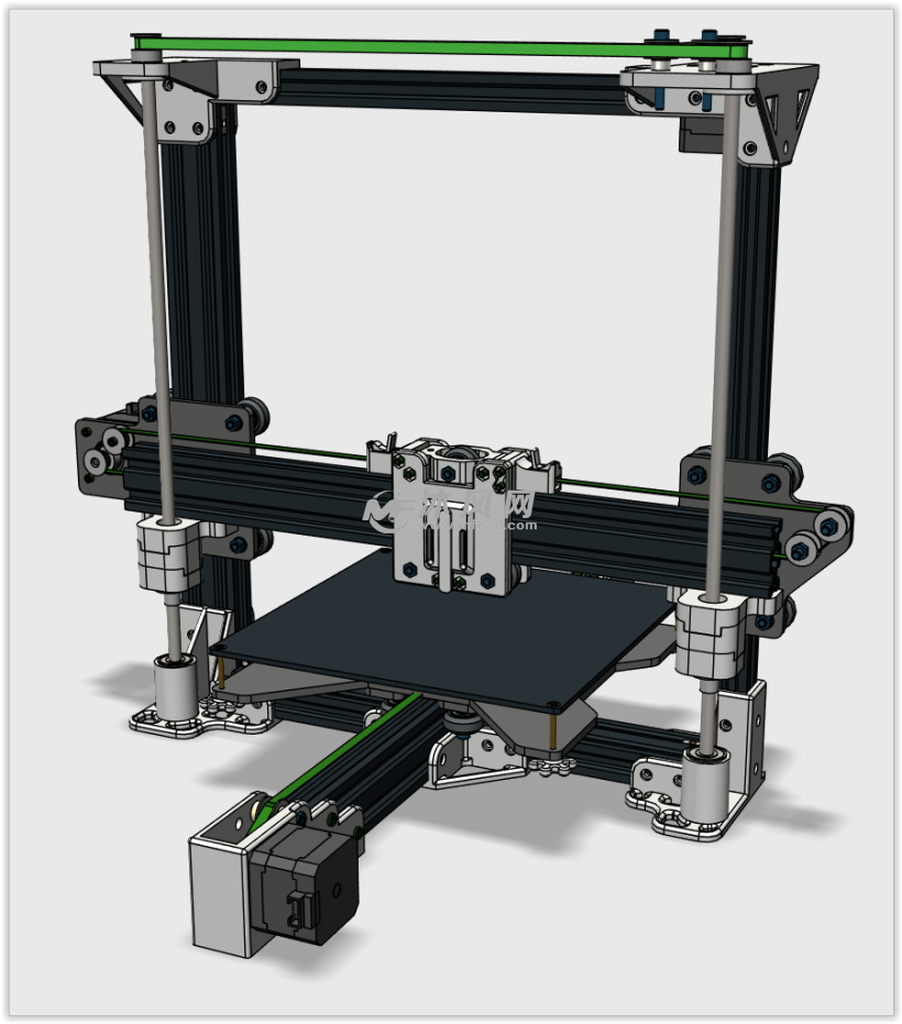 狼蛛3d打印机 - solidworks机械设备模型下载 - 沐风