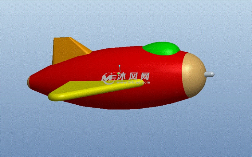 可3D打印卡通玩具飞机模型 - ProE玩具公仔类