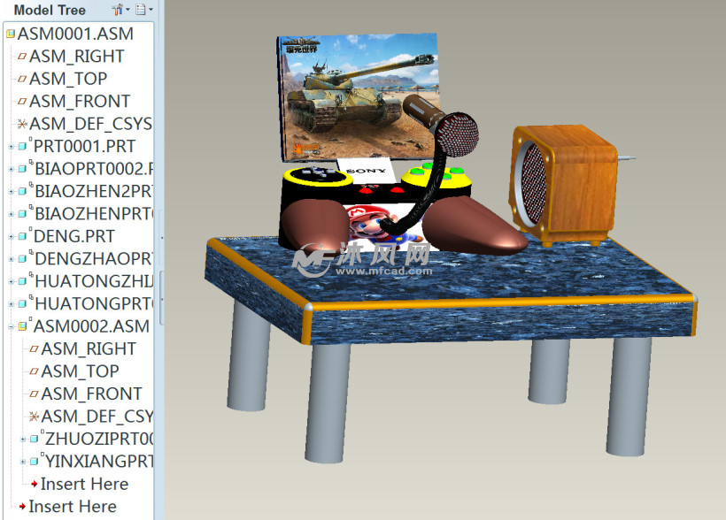 创意PSP游戏手柄屏幕桌组合套件音响与话筒