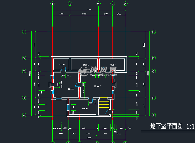 三层别墅住宅设计图纸平面图立面图及参数