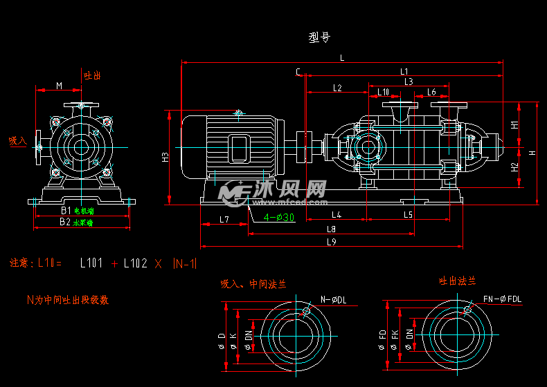 精选图例图块水泵图集大全cad图纸