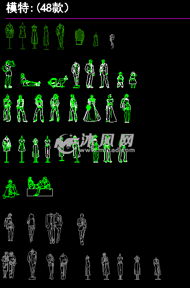 服装衣帽包包等物品CAD模块378款 - 生活用品