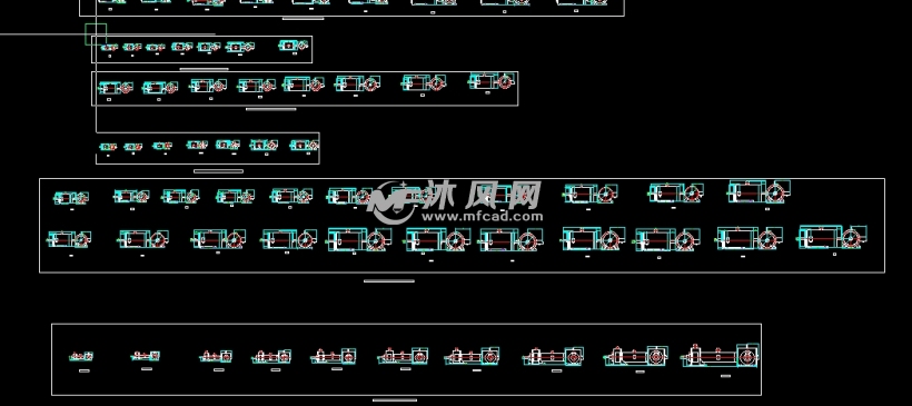 常用三相图纸比例-AutoCAD机械加工图纸机床不同图纸重叠电机图片