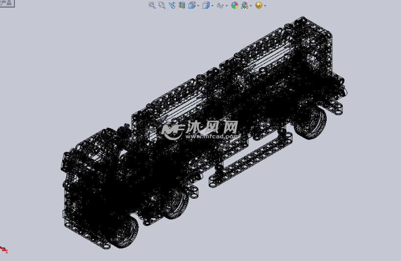 乐高玩具拼图之集装箱运输卡车设计模型 - sol